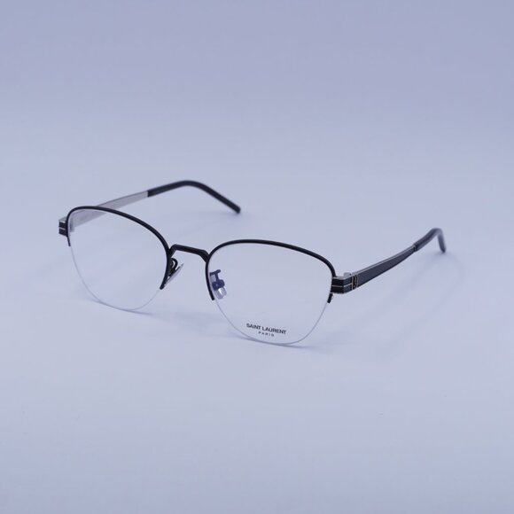 Saint Laurent SL M64 002 Eyeglasses Black/Silver 52mm Cat Eye Frame - Picture 8 of 11
